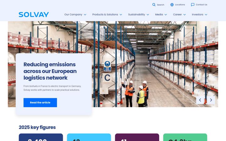 Screenshot van solvay.com