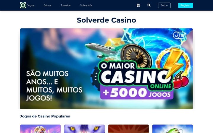 Captură de ecran a solverde-casino-online.com