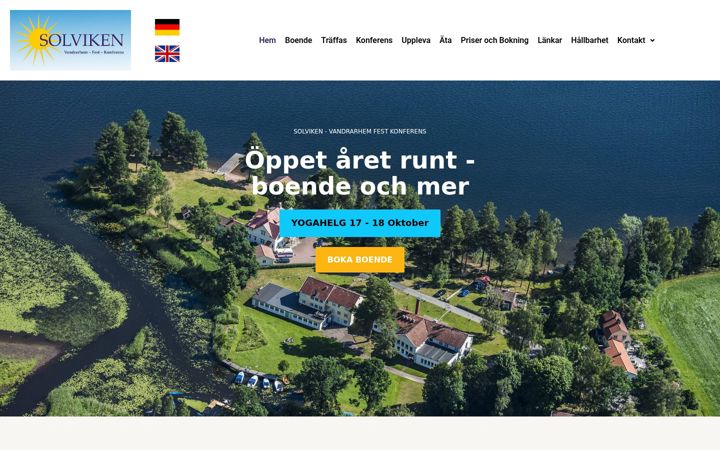 Screenshot van solviken.nu