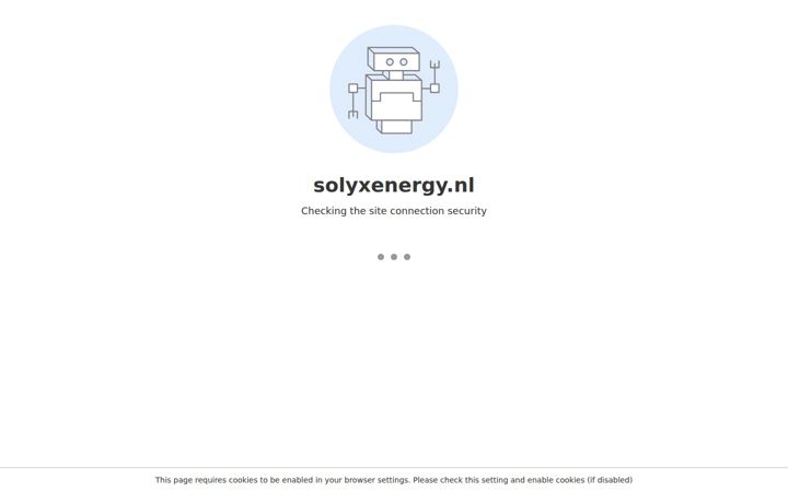 Skärmbild av solyxenergy.nl