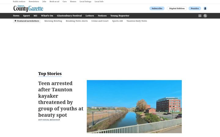 Screenshot of somersetcountygazette.co.uk