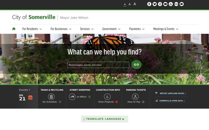 Screenshot von somervillema.gov