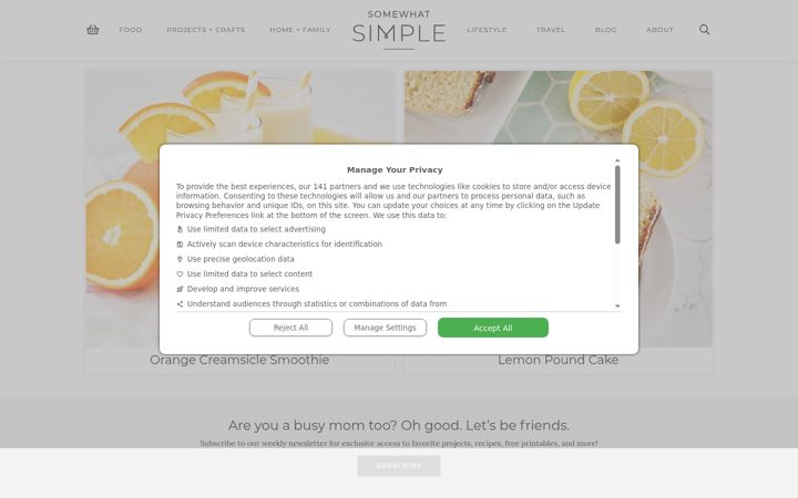 Screenshot του somewhatsimple.com