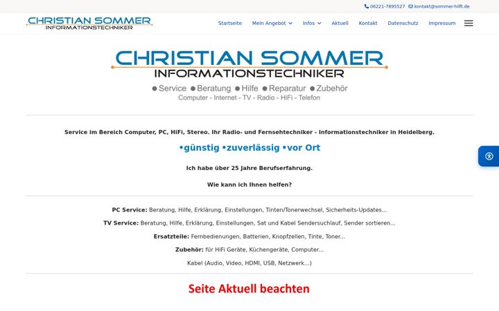 Screenshot of sommer-hilft.de