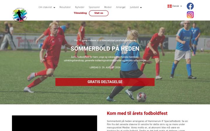 Kuvakaappaus sivustosta sommerboldpaaheden.dk