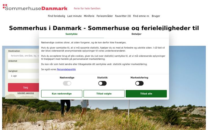 Ekrano kopija sommerhusedanmark.dk