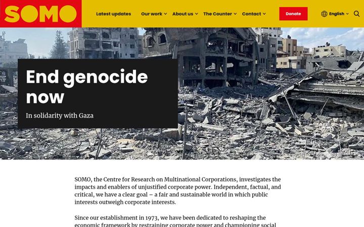 Screenshot van somo.nl