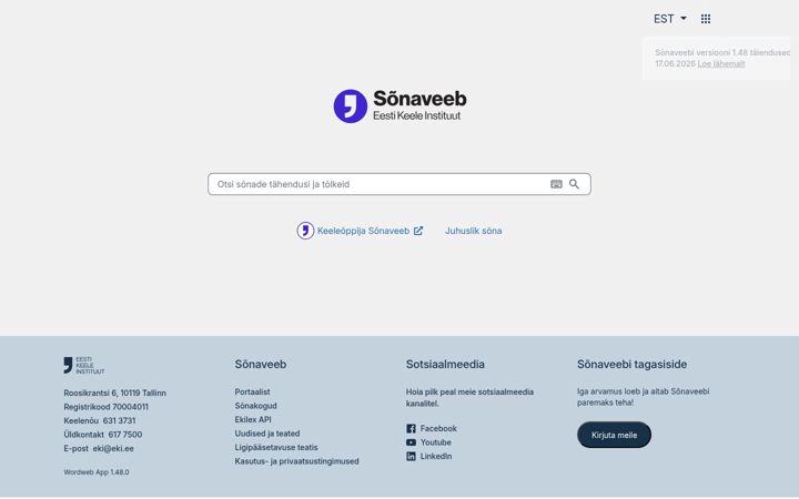Screenshot of sonaveeb.ee