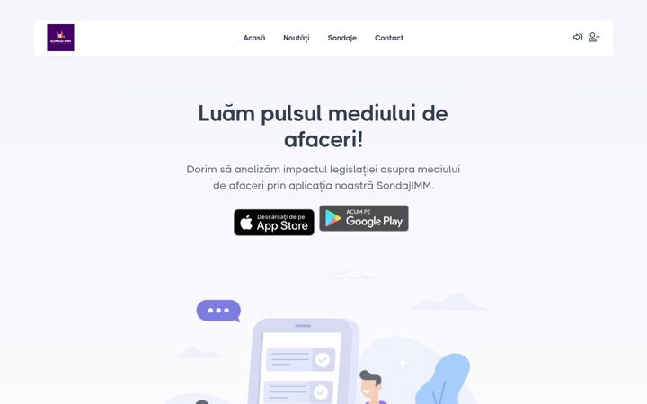 Screenshot stránky sondajimm.ro