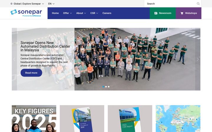Screenshot of sonepar.com