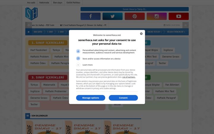 Screenshot of sonerhoca.net