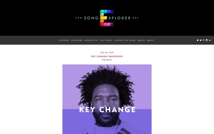 Screenshot of songexploder.net