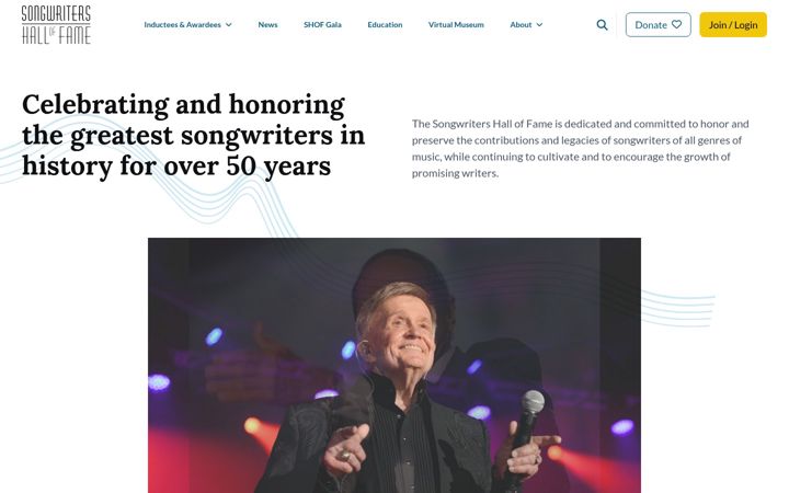 Screenshot of songhall.org