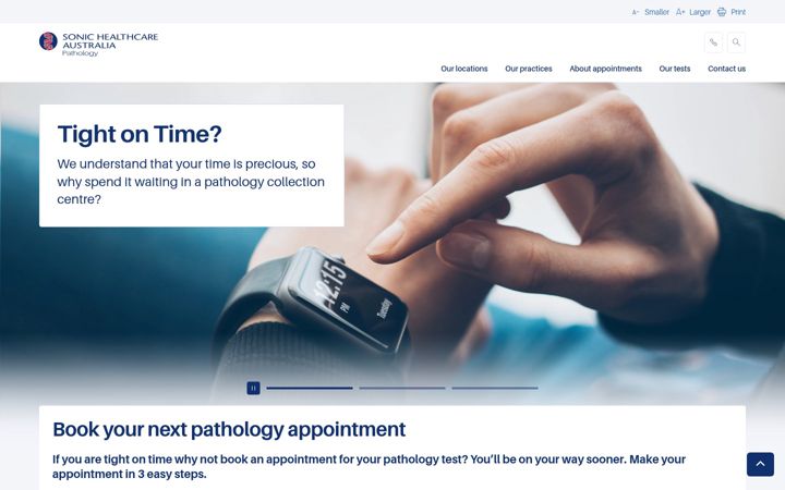 Screenshot of sonicbookings.com.au
