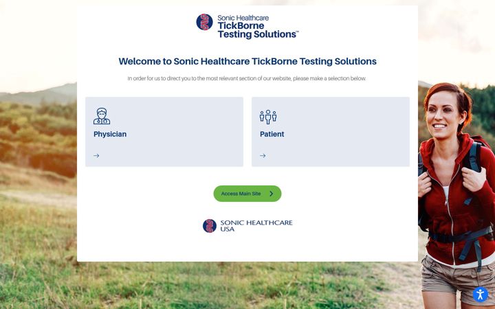 Screenshot of sonictickbornedisease.com