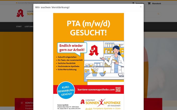 Zrzut ekranu sonnenapotheke.com