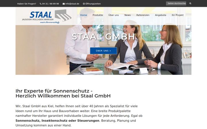 Screenshot of sonnenschutz-staal.de