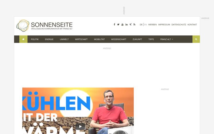 Screenshot of sonnenseite.com