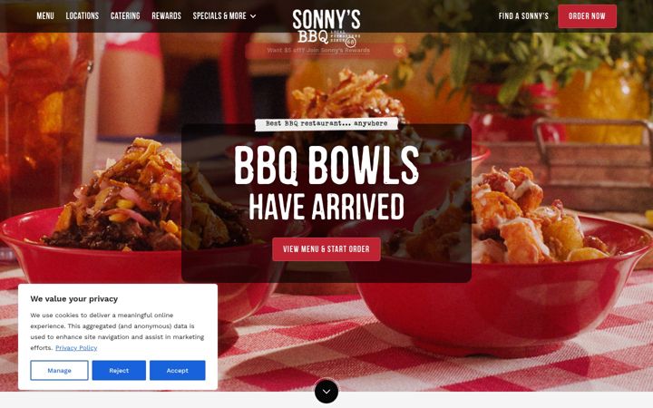 Képernyőkép: sonnysbbq.com