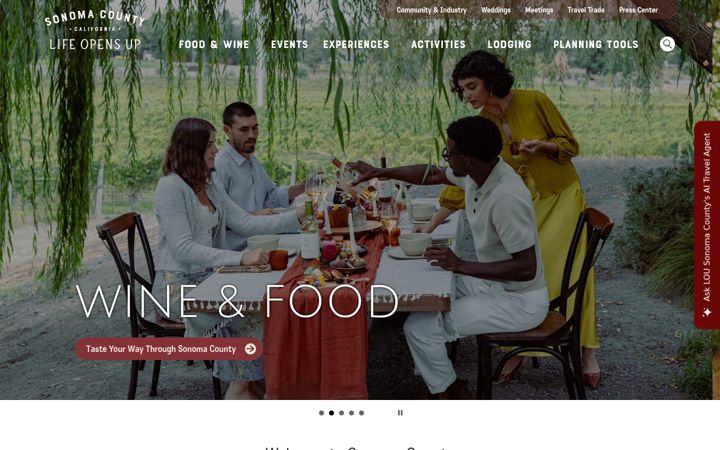 Screenshot of sonomacounty.com
