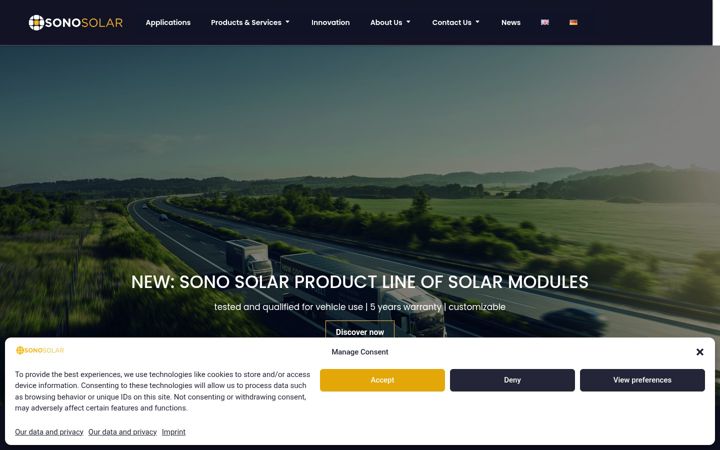 Screenshot of sonomotors.com