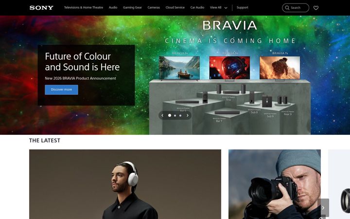 Screenshot of sony-mea.com