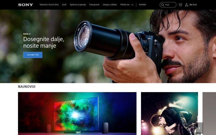 Screenshot of sony.hr