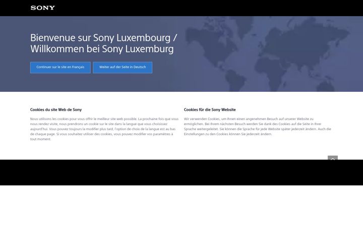 Screenshot of sony.lu