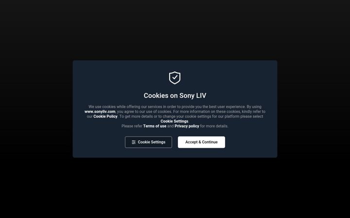 Capture d'écran de sonyliv.com
