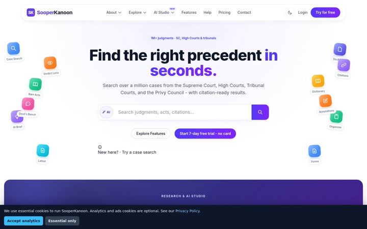 Screenshot of sooperkanoon.com