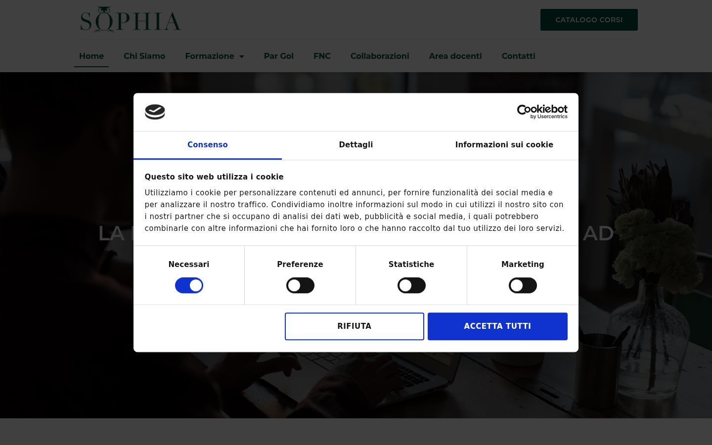 Screenshot of the consent banner shown before any interaction