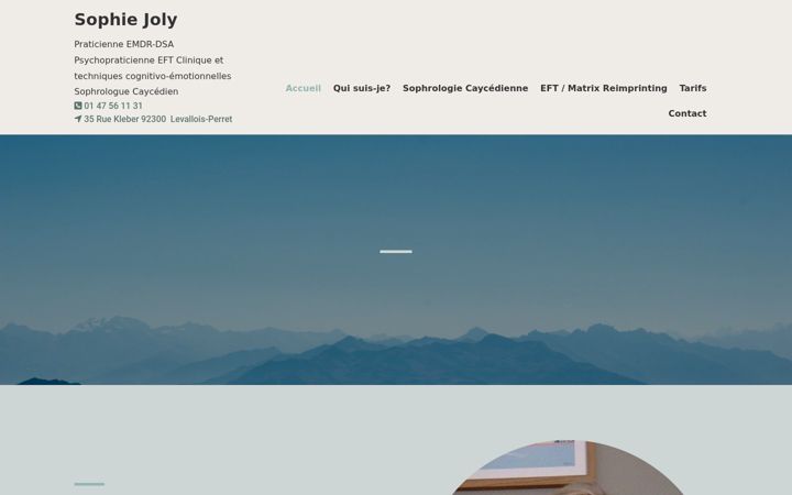 Screenshot of sophiejoly.fr