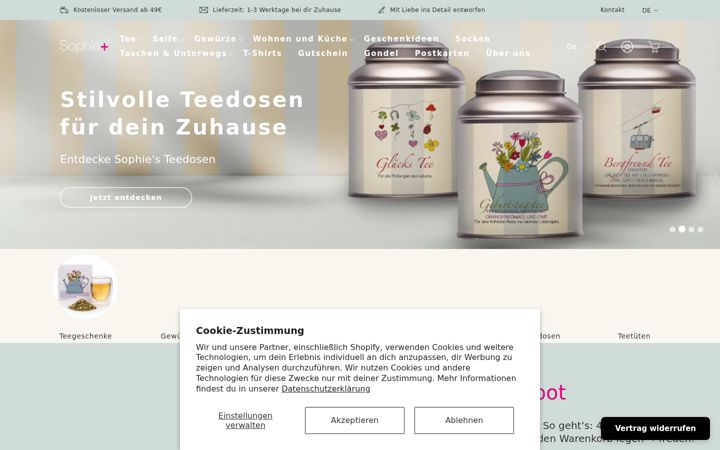 Screenshot of sophieplus.de