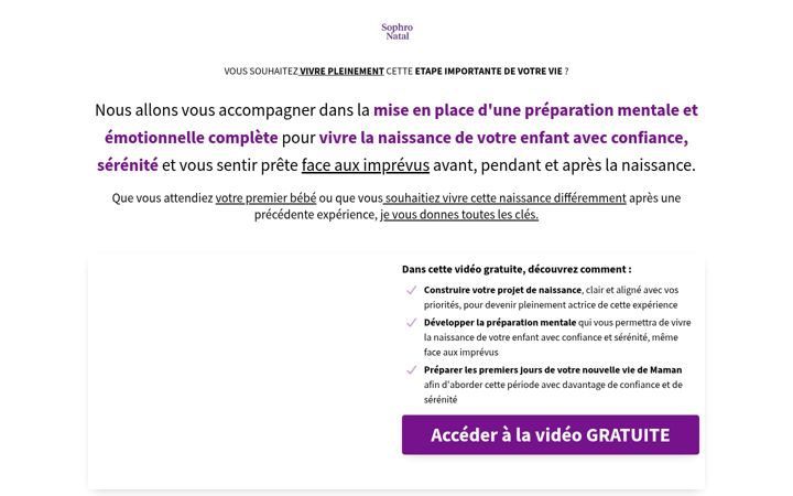 Screenshot of sophronatal.fr