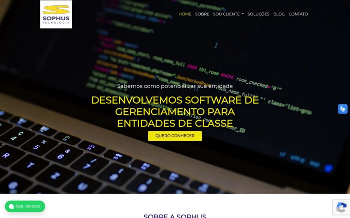 Screenshot of sophus.com.br