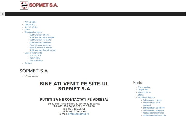 Posnetek zaslona sopmet.ro