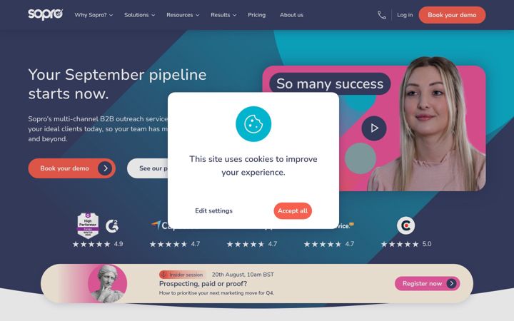 Screenshot of sopro.io