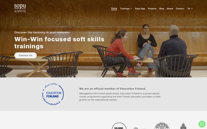 Screenshot di sopuacademy.com