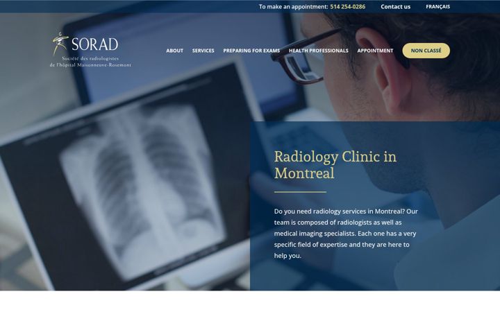 Screenshot von sorad.ca