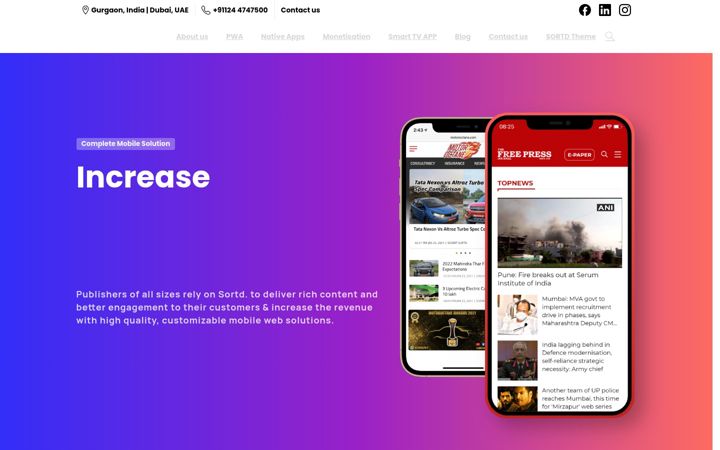 Screenshot of sortd.mobi