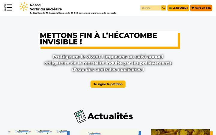 Screenshot of sortirdunucleaire.org