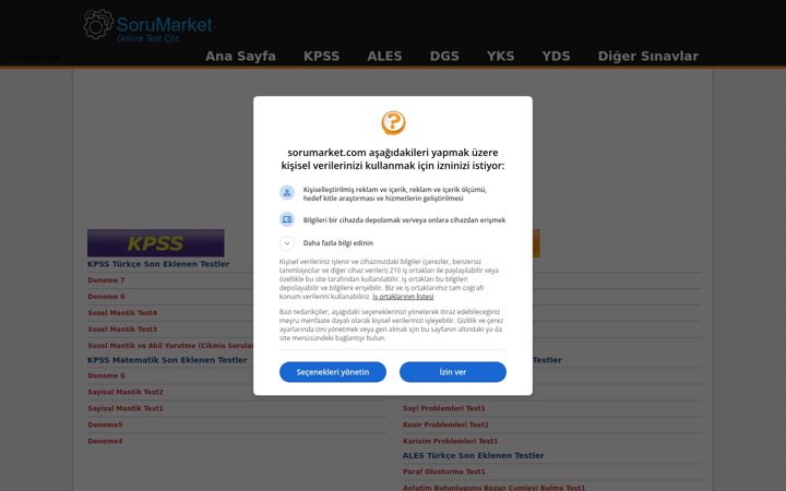 Screenshot of sorumarket.com