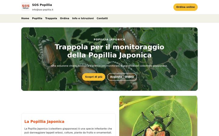 Screenshot di sos-popillia.it