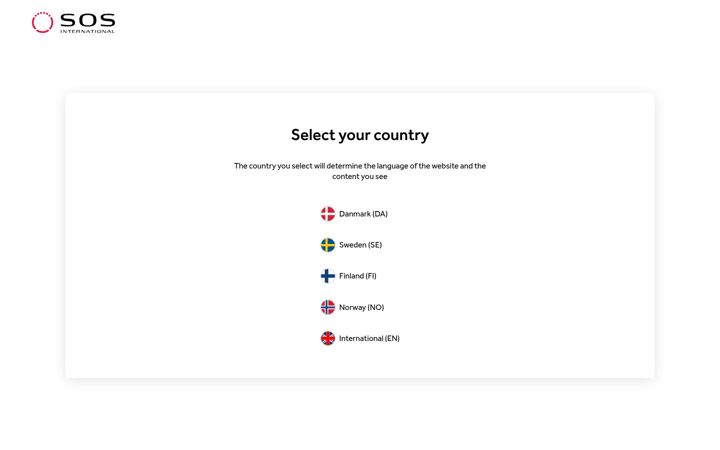 Skjermbilde av sos.eu