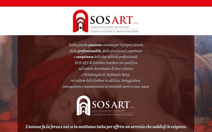 Captură de ecran a sosart.it