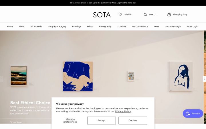 Zrzut ekranu sotamarketplace.co