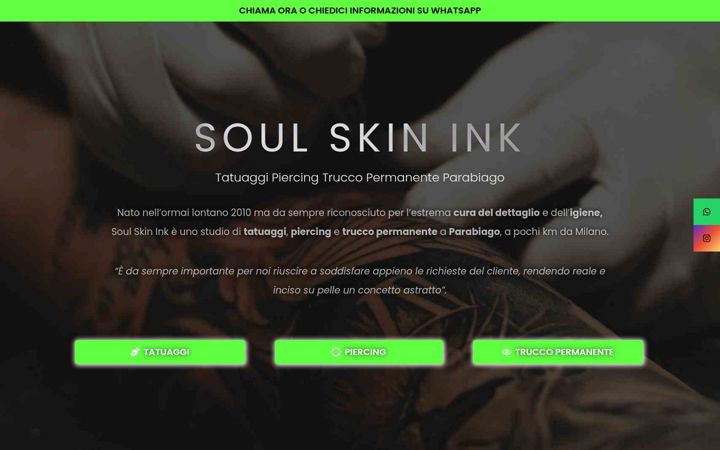 Screenshot van soulskintattoo.it