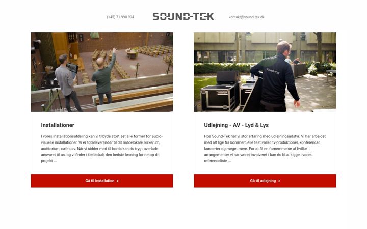 Snímek obrazovky sound-tek.dk