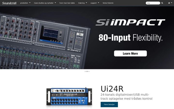Screenshot of soundcraft.com