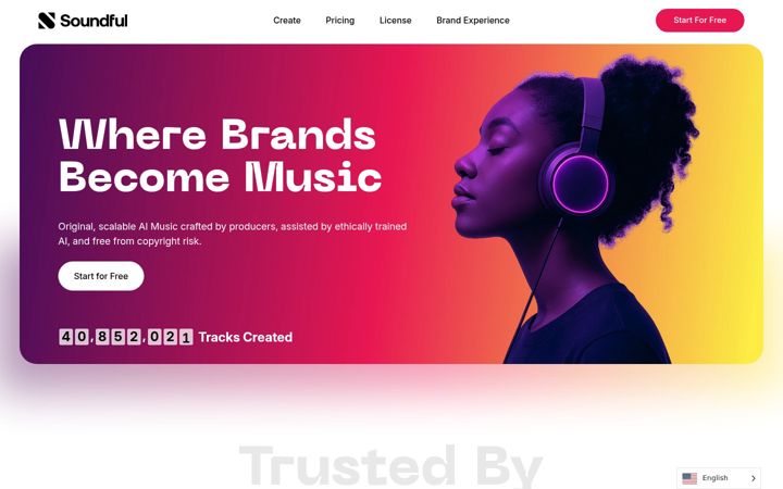 Ekrānuzņēmums no soundful.com